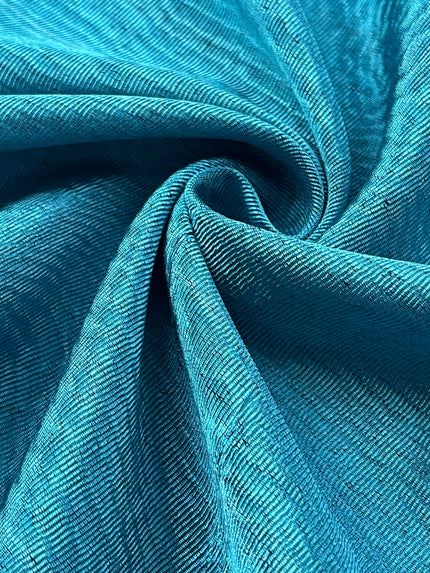 Tapisserie d'ameublement luxueuse en soie bleue pour tête de lit ottomane, tissus d'intérieur pour textiles de maison : housses d'oreiller, motifs inspirés du kimono, motifs en filigrane.