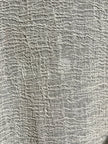 Neutral Stretchy Crinkle Cotton Fabric, Textured Surface, Off White Handwoven.