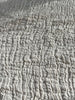 Neutral Stretchy Crinkle Cotton Fabric, Textured Surface, Off White Handwoven.