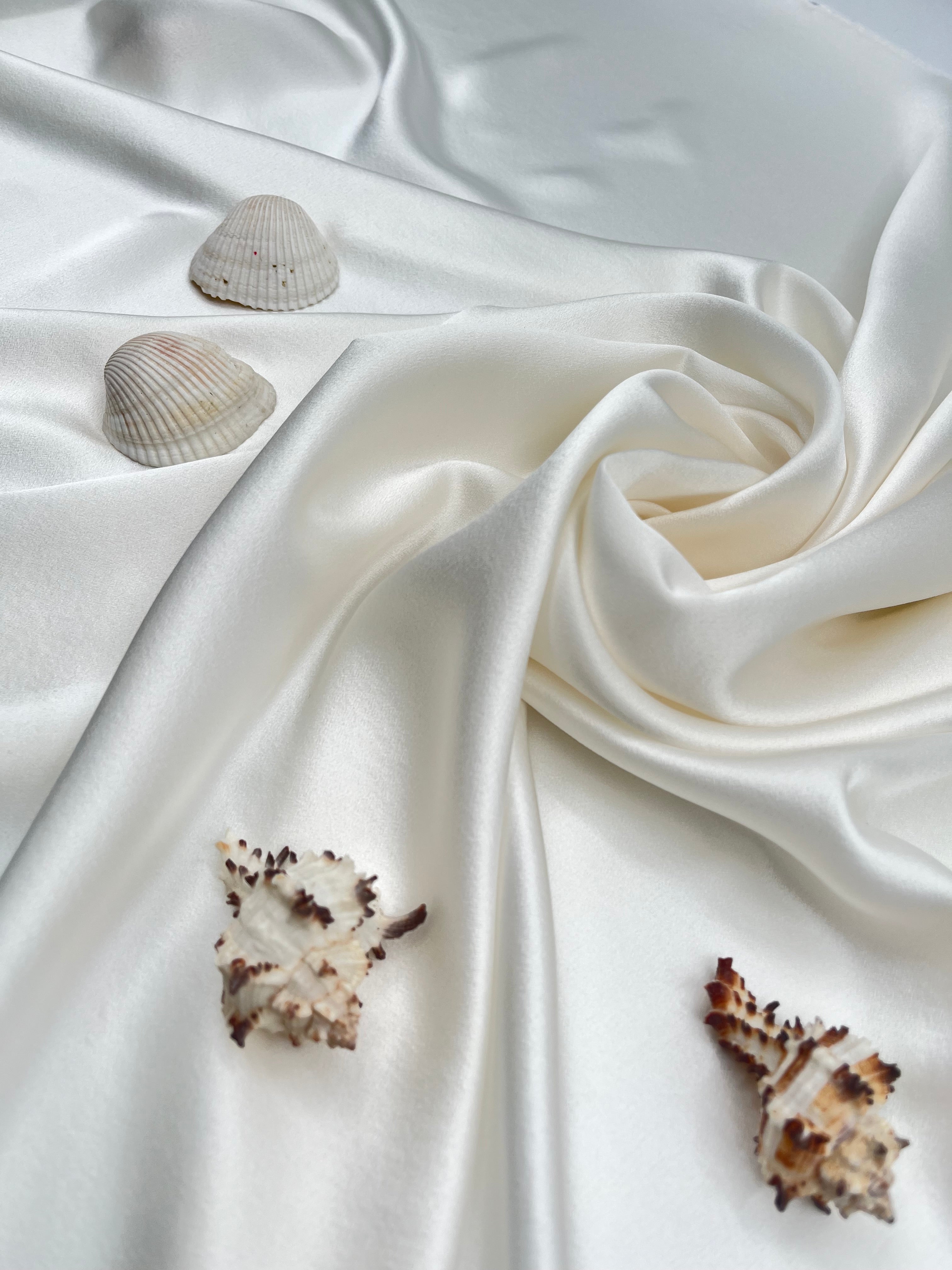 Bridal White Satin Pure Silk, Silk By The Yard.