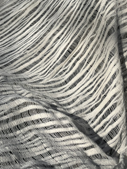 Sheer Hollow-Out Organic Cotton Fabric.