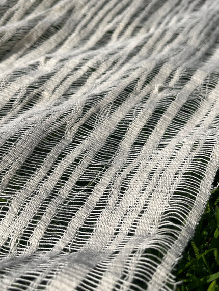 Sheer Hollow-Out Organic Cotton Fabric.