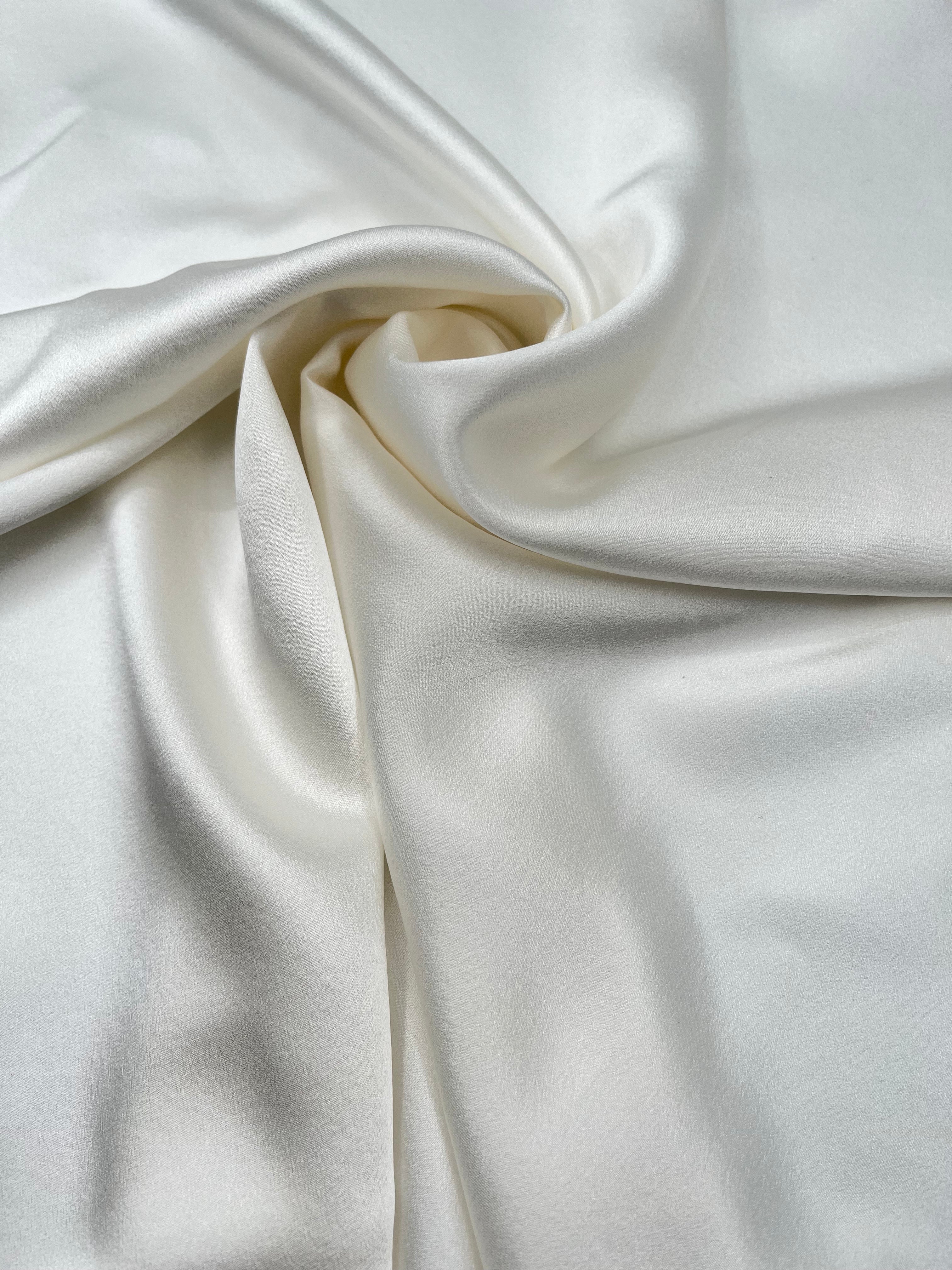 Bridal White Satin Pure Silk, Silk By The Yard.