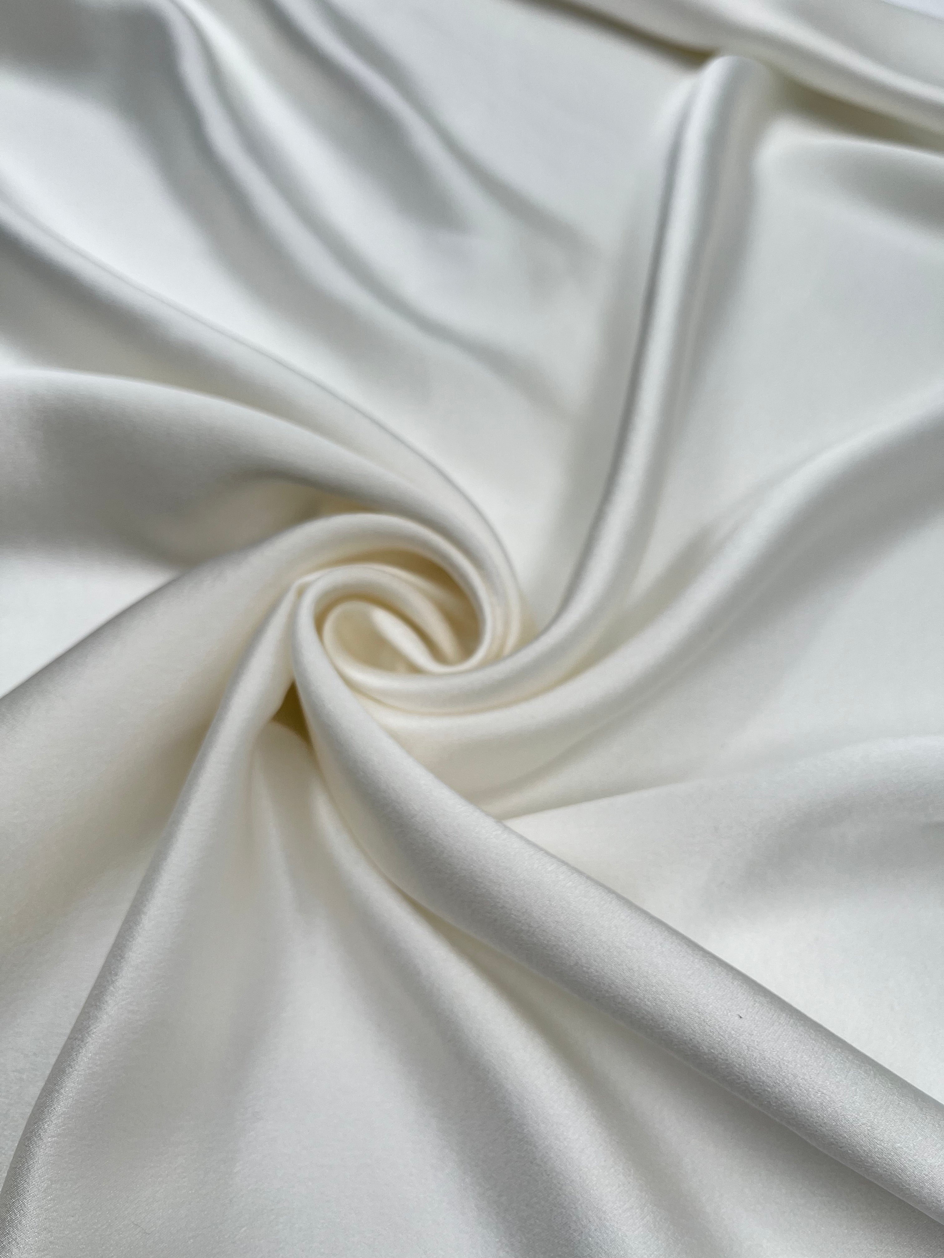 Bridal White Satin Pure Silk, Silk By The Yard.