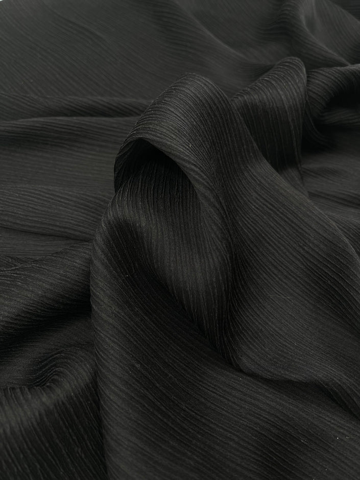 Black Silk, Silk By The Yard, Natural Silk,Crinkle Silk, Plaid Silk, Textured Silk.