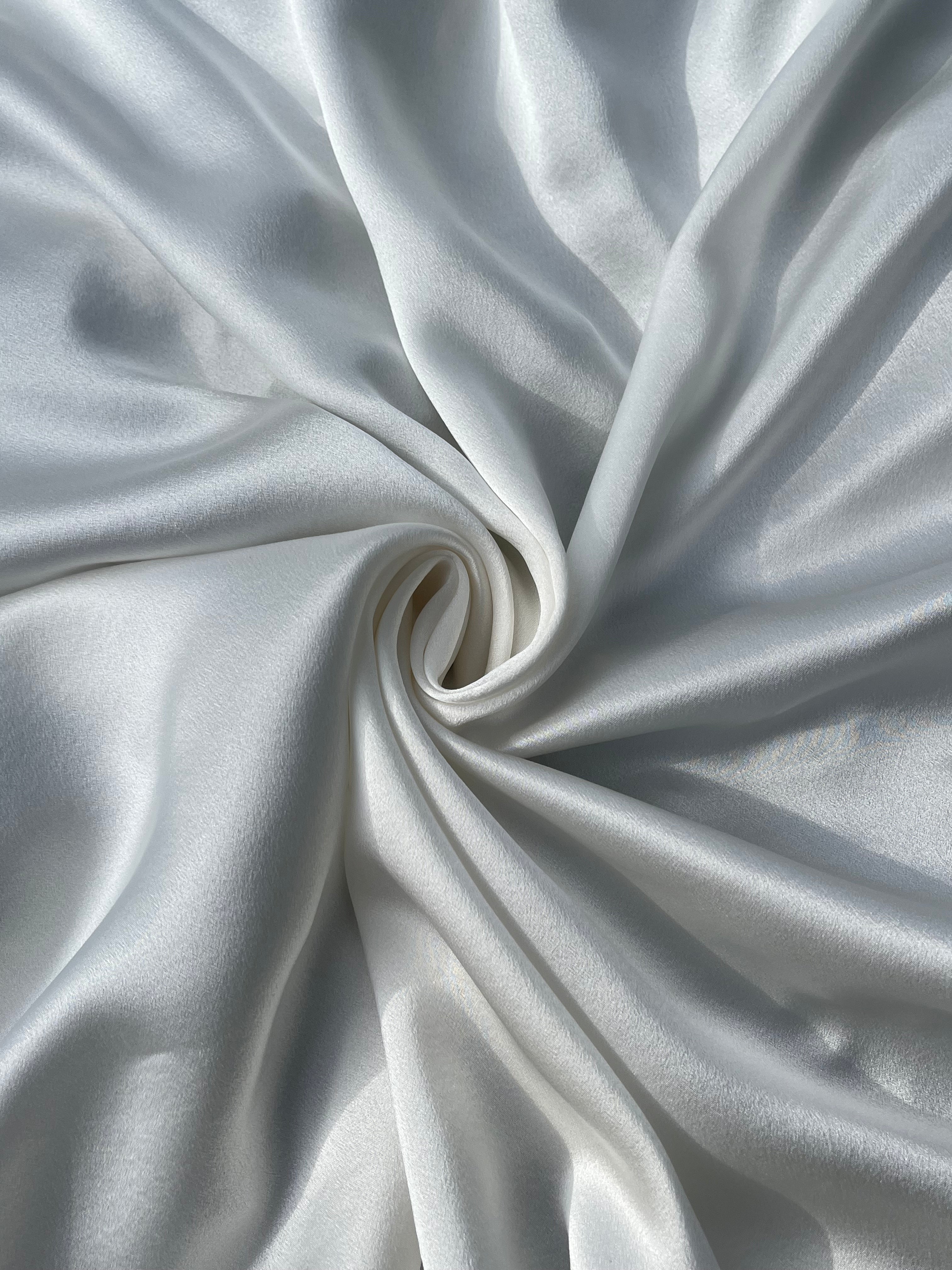 Bridal White Satin Pure Silk, Silk By The Yard.