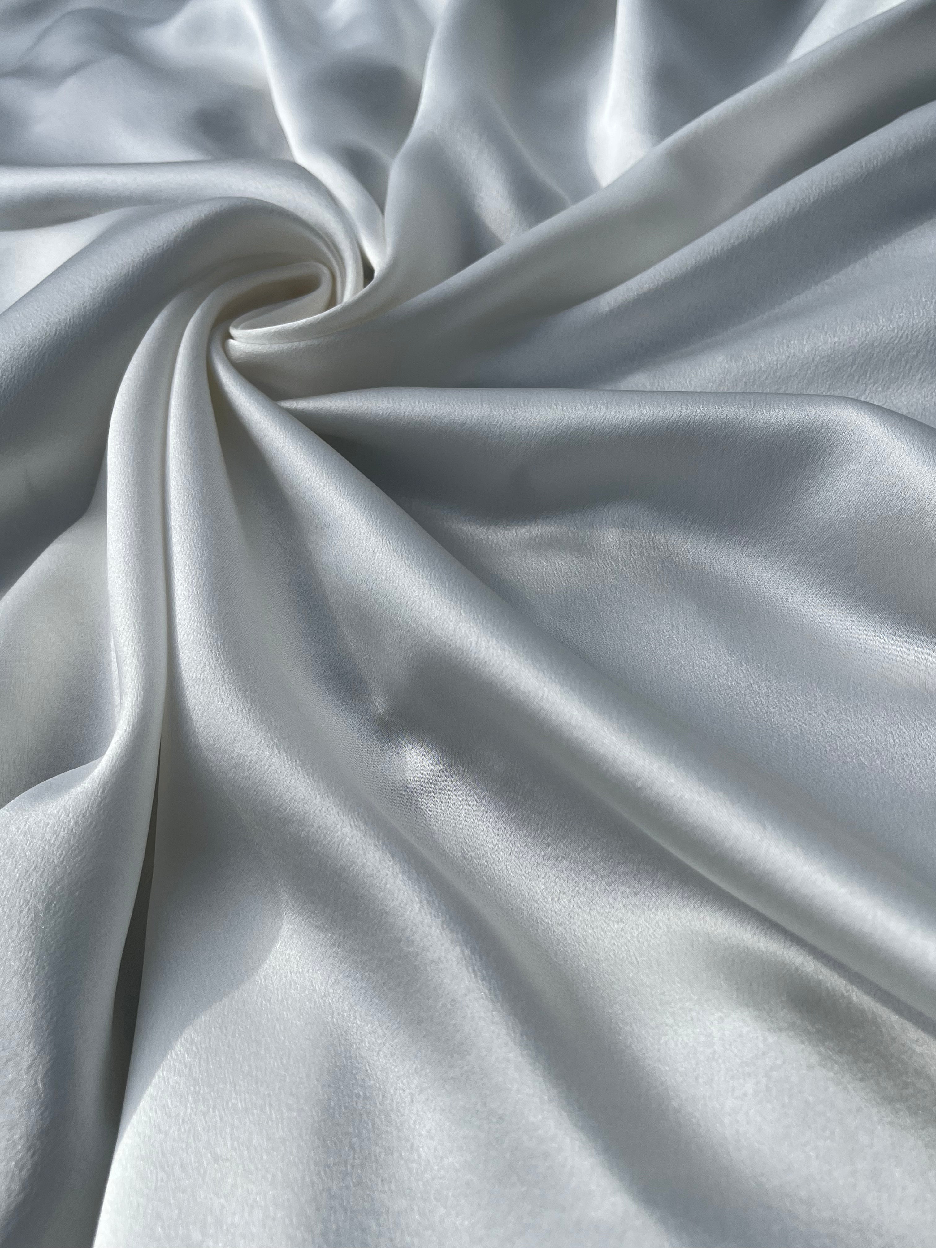 Bridal White Satin Pure Silk, Silk By The Yard.