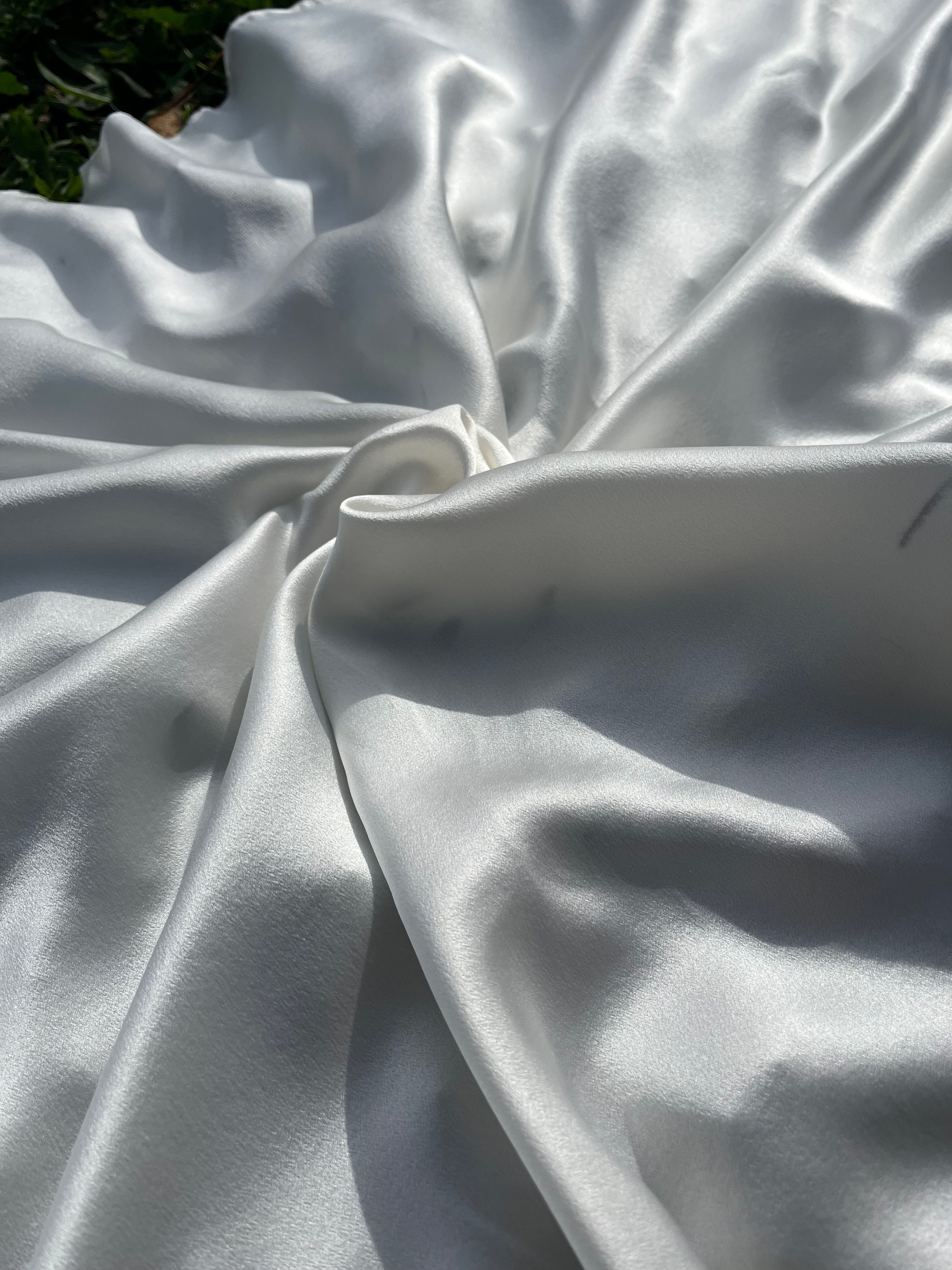 Bridal White Satin Pure Silk, Silk By The Yard.