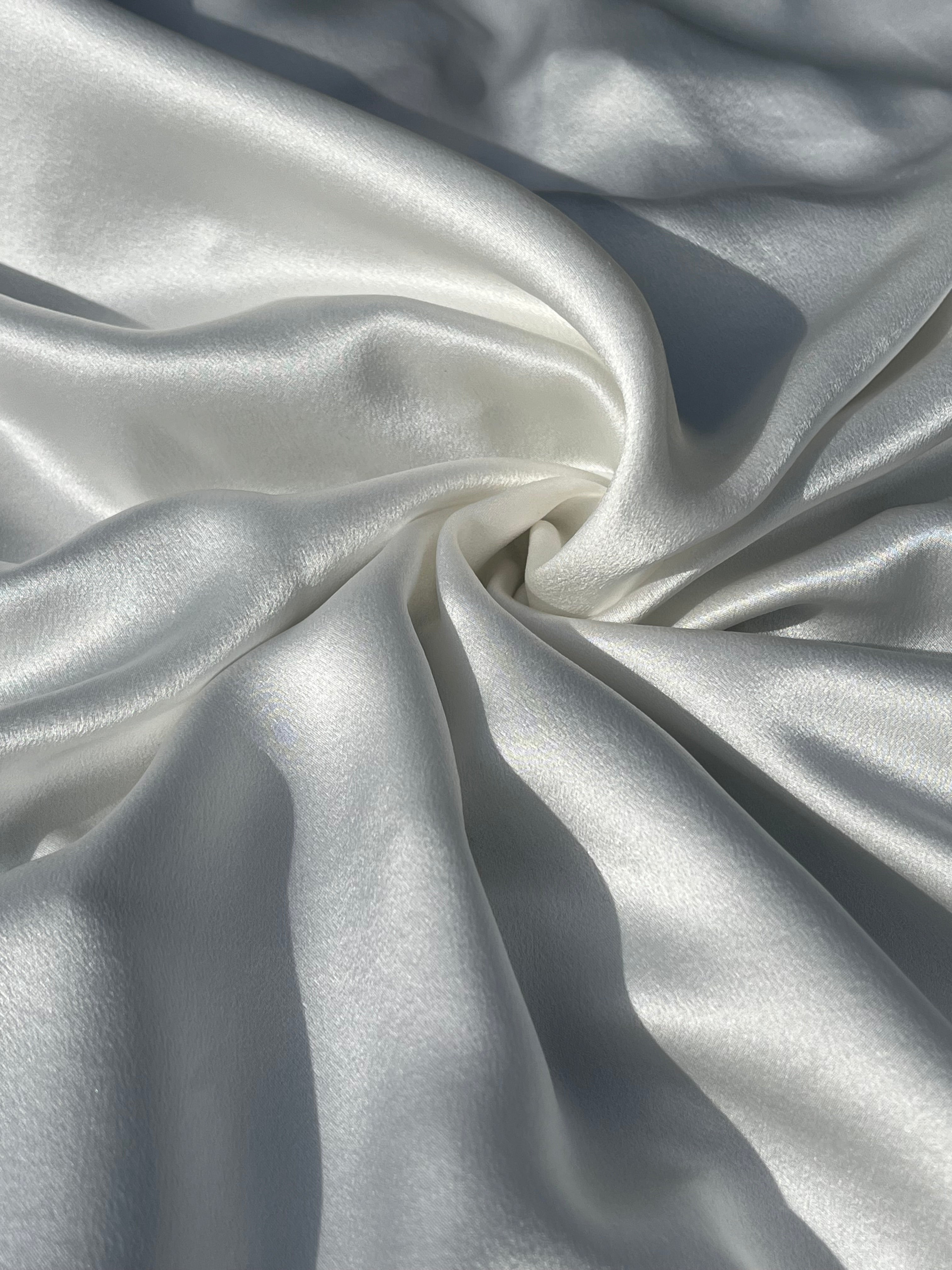 Bridal White Satin Pure Silk, Silk By The Yard.
