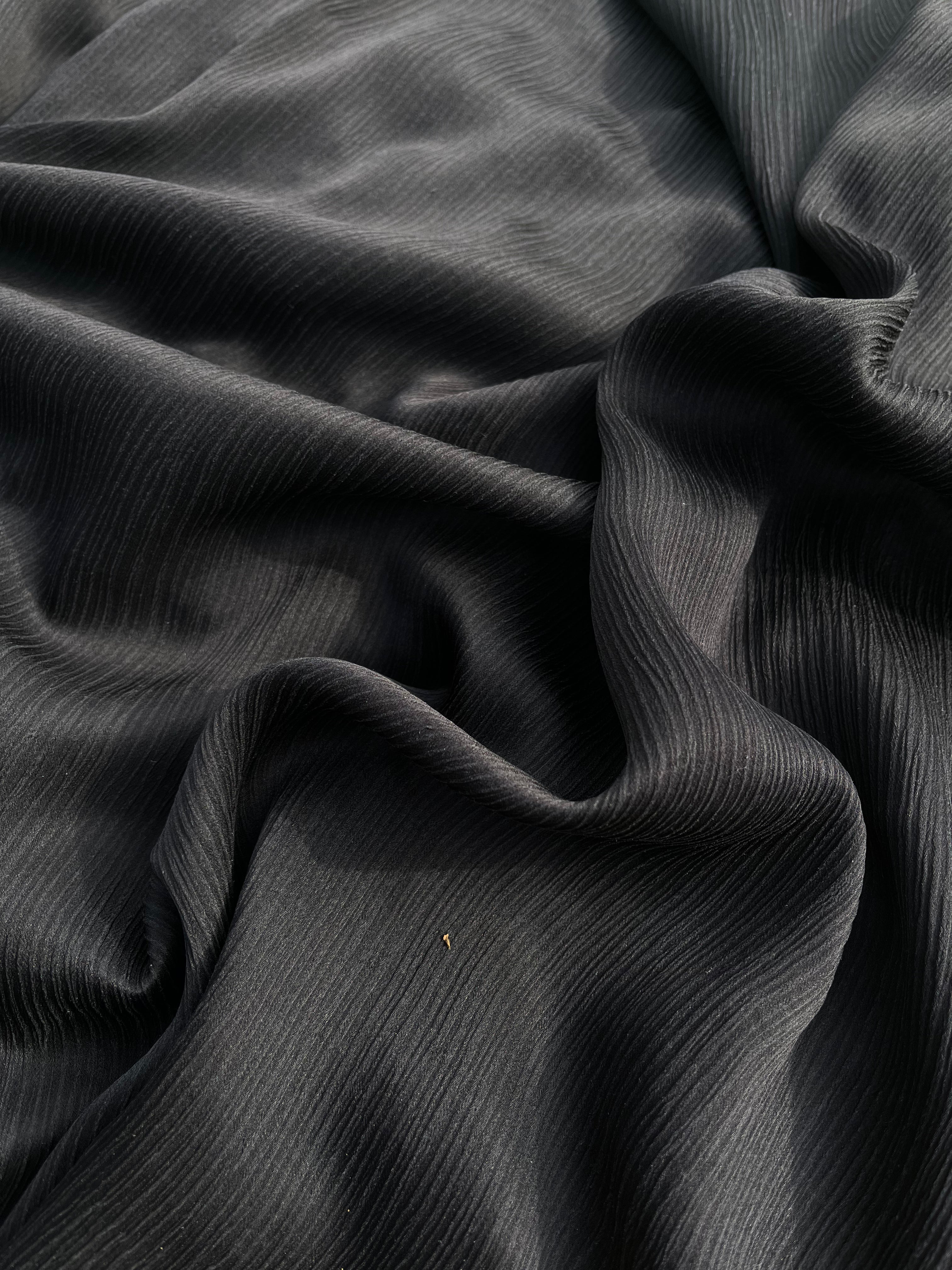 Black Silk, Silk By The Yard, Natural Silk,Crinkle Silk, Plaid Silk, Textured Silk.