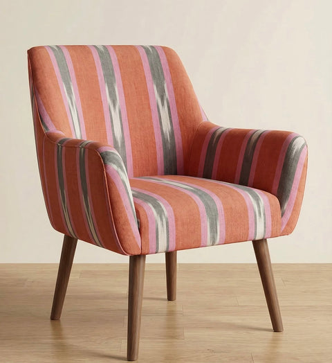 Multi Color Striped Pattern Moiré Fabric By The Yard – Luxurious Silk  For Interior Design & Special Sewing Projects. / 22 inches - 50 cm Width.