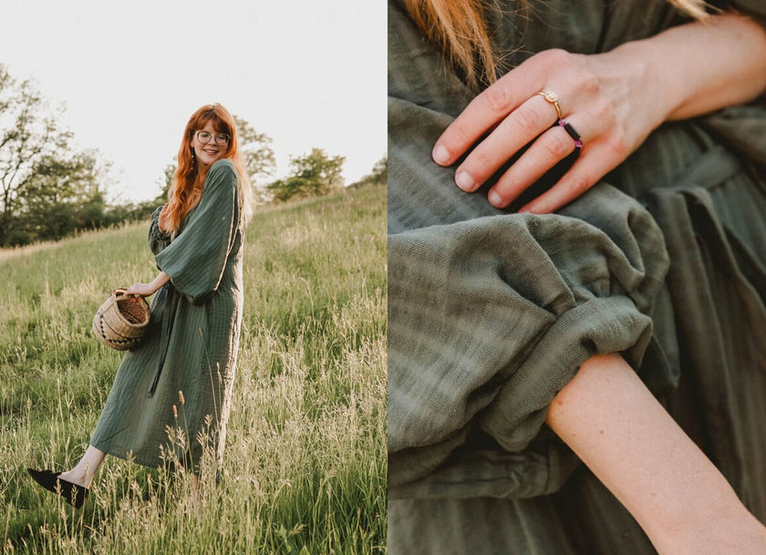 Tissu en coton à rayures, options de couleur marron, vert, noir, crème, blanc disponibles, largeur 165 CM.