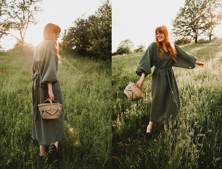 Tissu en coton à rayures, options de couleur marron, vert, noir, crème, blanc disponibles, largeur 165 CM.