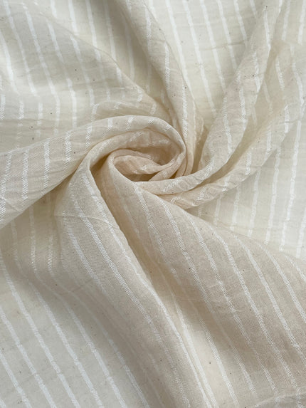 Striped Semi-Sheer Silk Cotton Fabrics.
