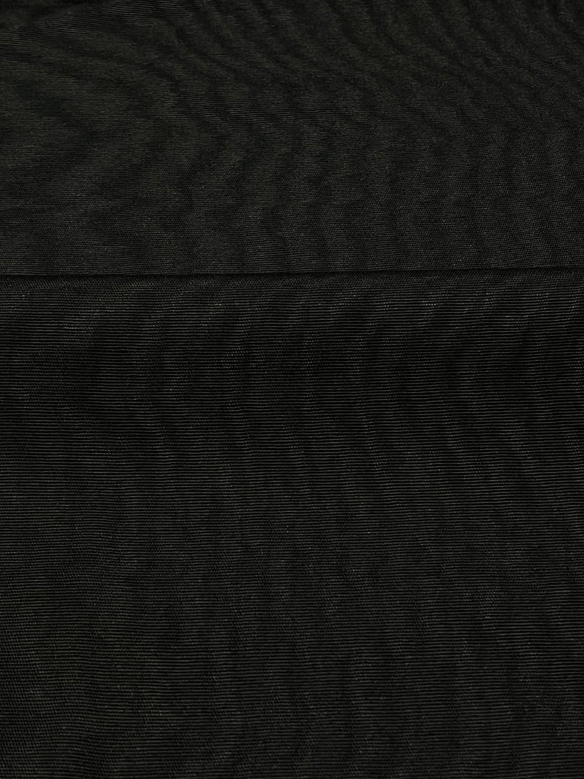 Tapisserie d'ameublement luxueuse en soie noire pour tête de lit ottomane, tissus d'intérieur pour textiles de maison : housses d'oreiller, motifs inspirés du kimono, motifs en filigrane.