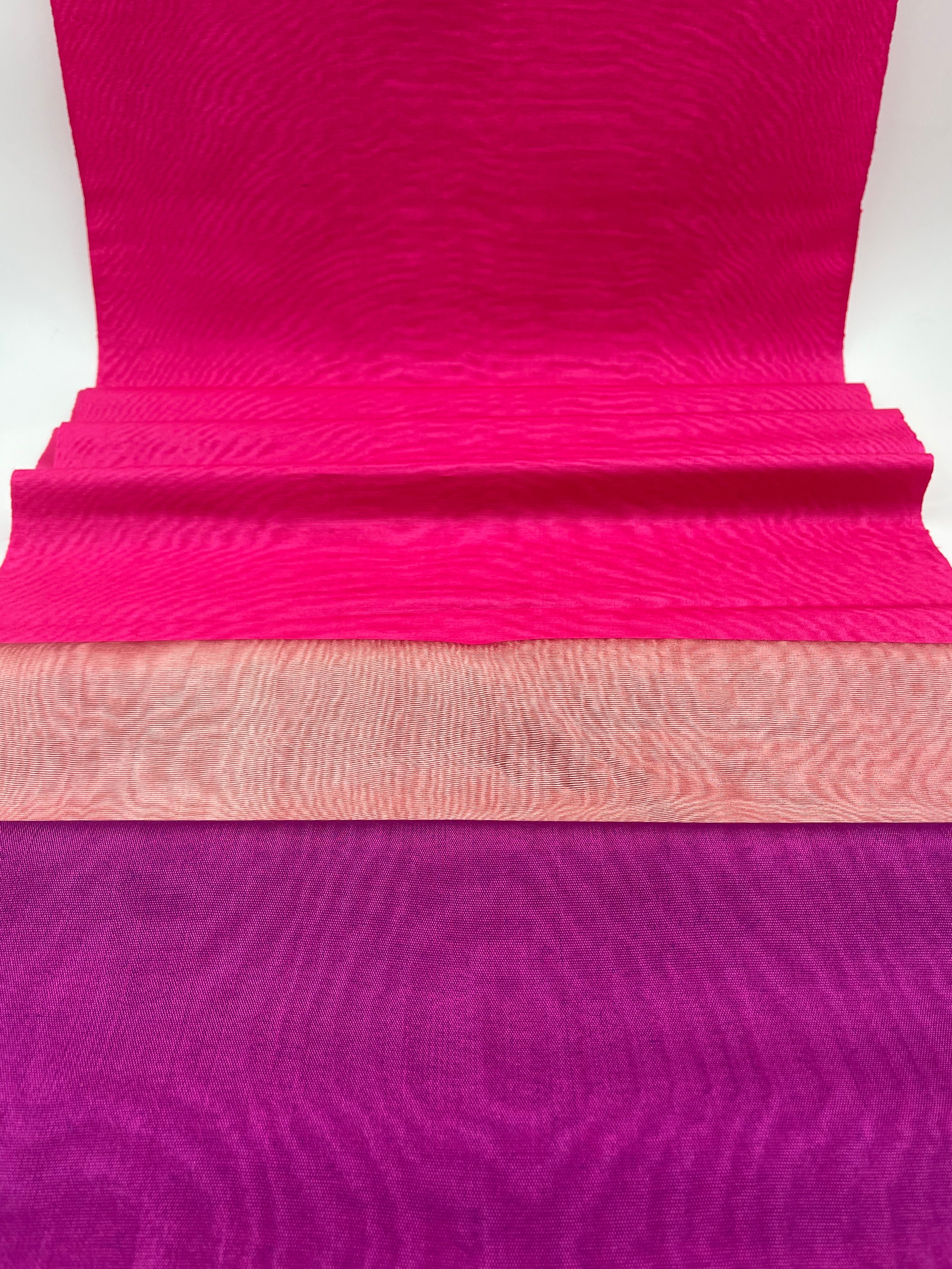 Pink Silk Fabric, Moire Silk Fabric, Silk By The Yard. Watermark Patte ...