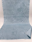 Light Blue Silk Fabric, Moire Silk Fabric, Silk By The Yard. Watermark Pattern.