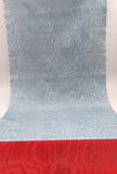 Light Blue Silk Fabric, Moire Silk Fabric, Silk By The Yard. Watermark Pattern.