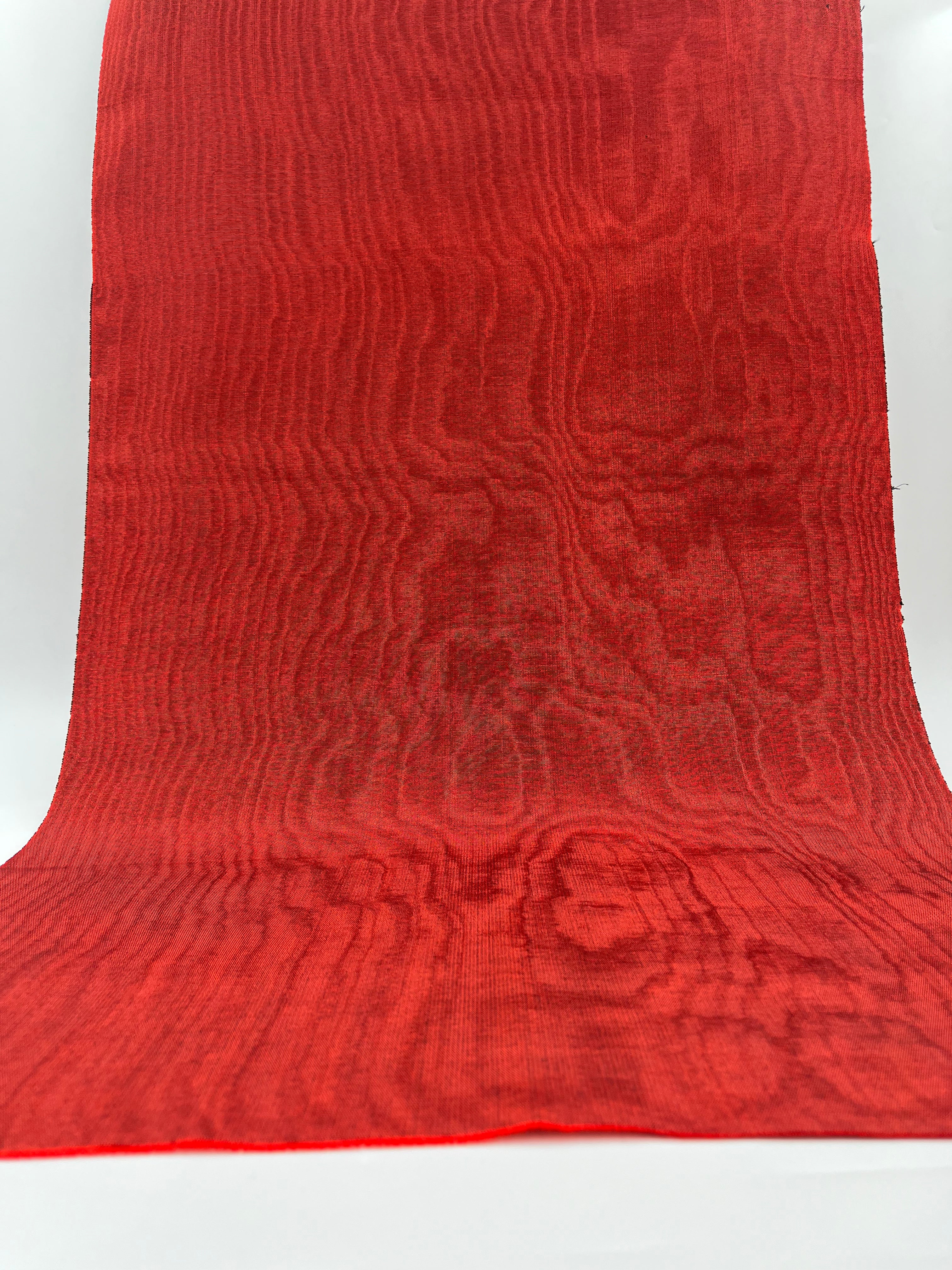 Red Silk Fabric, Moire Silk Fabric, Silk By The Yard. Watermark Patter ...