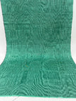 Green Colour Silk Moire Home Textile Interior Fabrics, Watermark Pattern.