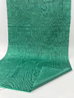 Green Colour Silk Moire Home Textile Interior Fabrics, Watermark Pattern.