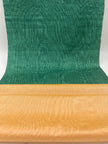 Green Colour Silk Moire Home Textile Interior Fabrics, Watermark Pattern.