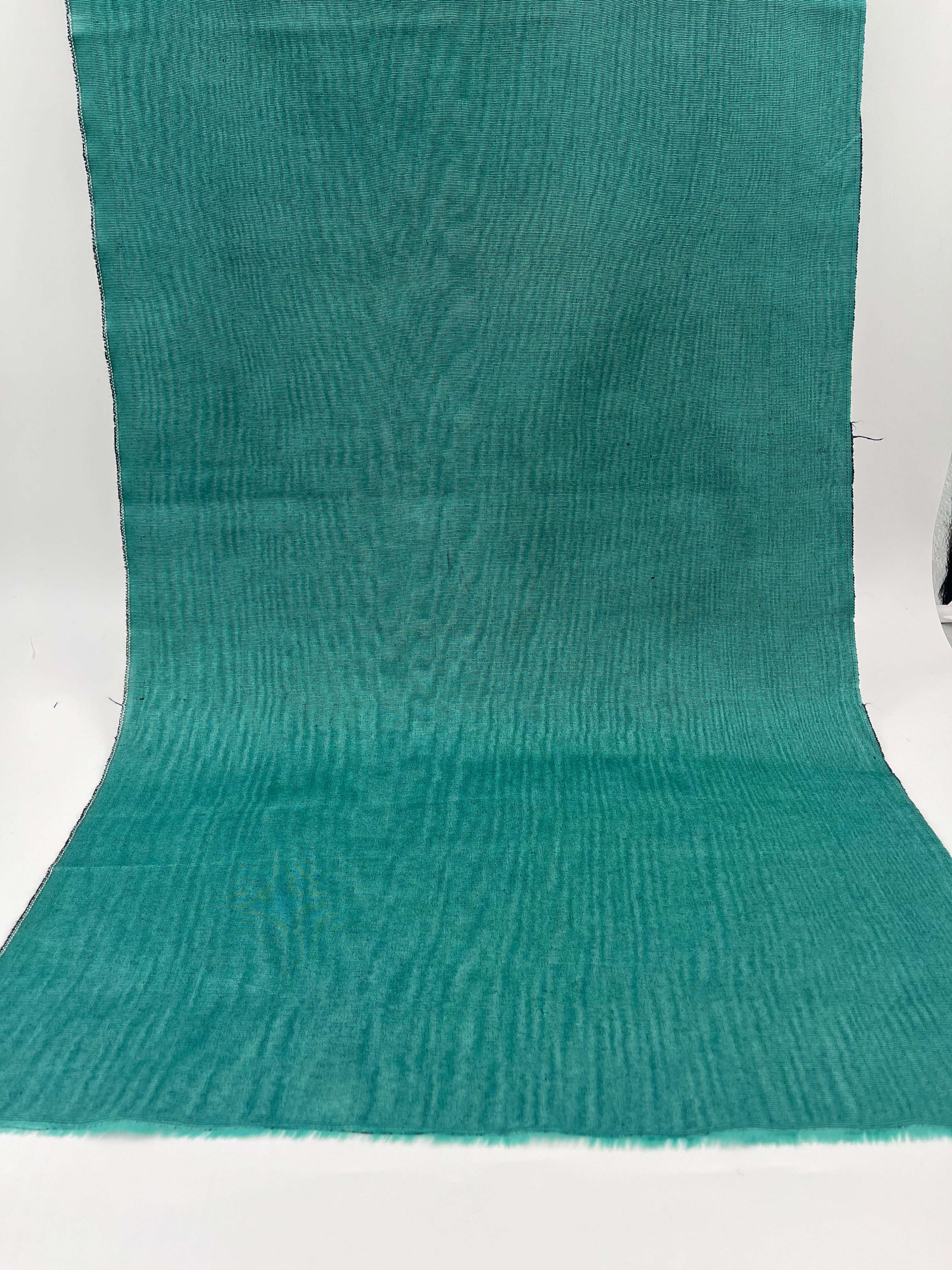 Green Moire Silk Home Textile Interior Fabrics, Watermark Pattern.