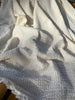 Ecru Cotton Linen Fabric By The Meter, Neutral Undyed Pin Stripes.