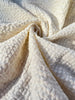 Ecru Cotton Linen Fabric By The Meter, Neutral Undyed Pin Stripes.