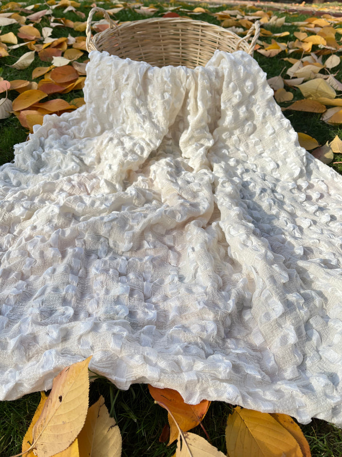 Seersucker Scrim Gauze Cotton Silk Blend Crinkle Fabric