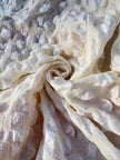 Sheer Seersucker Scrim Gauze Cotton Silk Blend Crinkle Fabric / Tissu naturel, tissus uniques personnalisés spéciaux