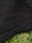 Tissu en lin par cour, tissu en coton biologique, tissus naturels semi-transparents texturés / non blanchis, blanc ivoire.