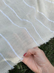 SILVER STRIPES ON LINEN