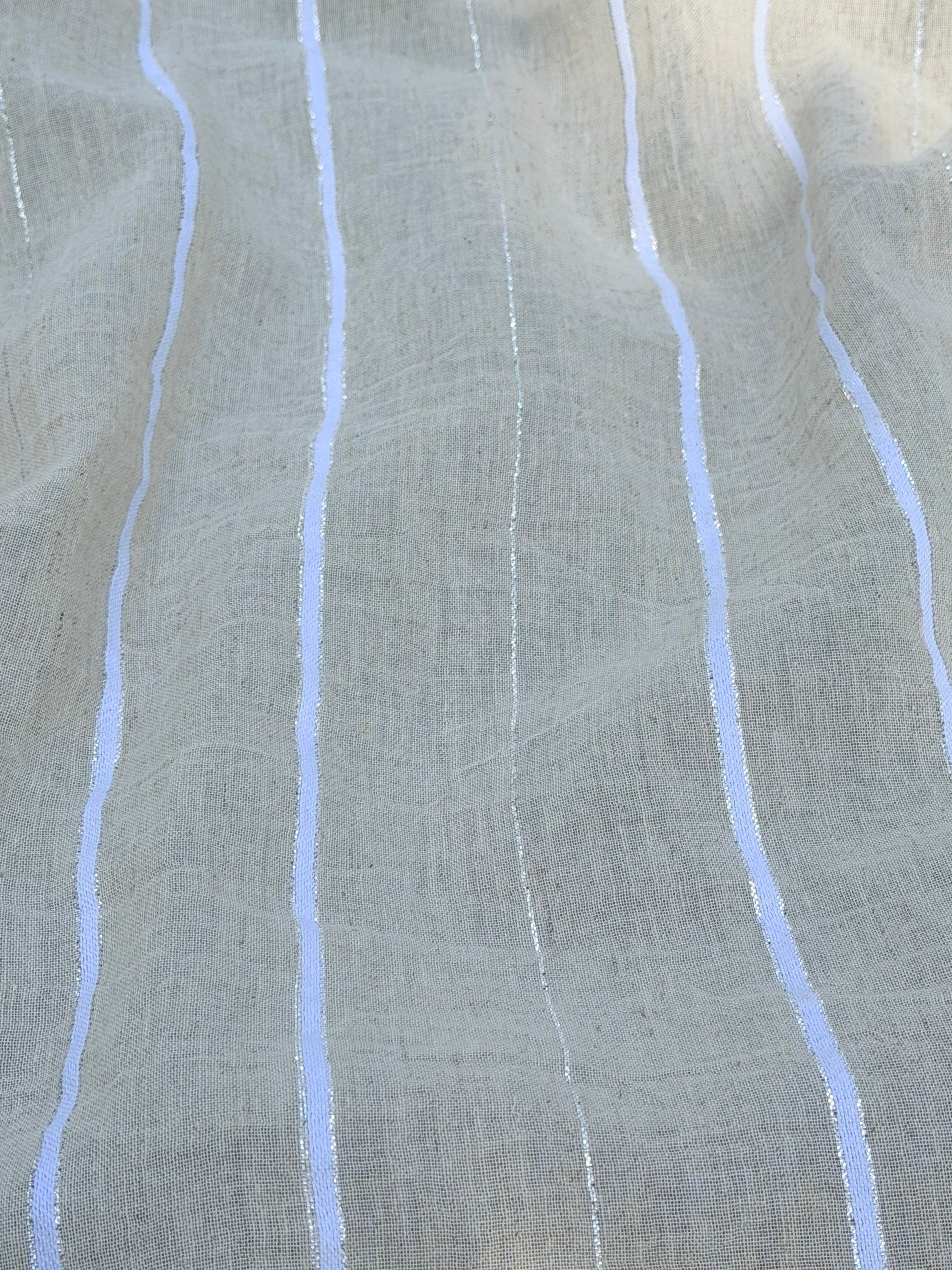 SILVER STRIPES ON LINEN