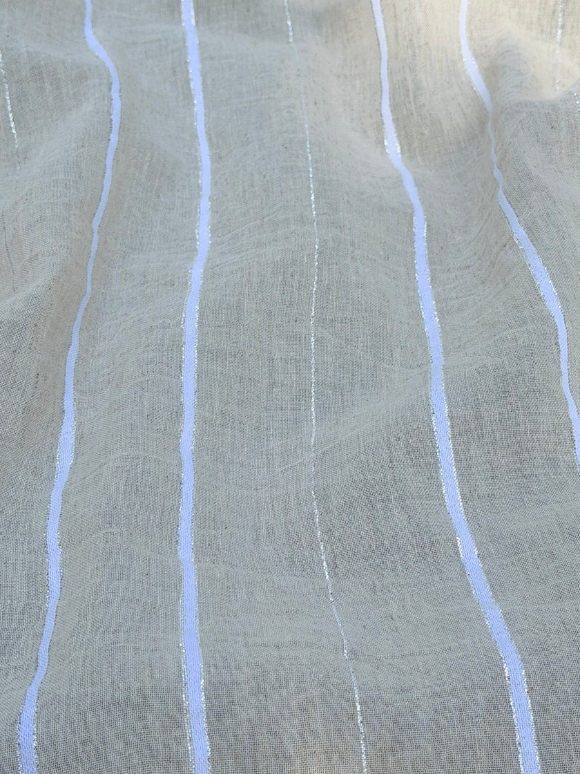 SILVER STRIPES ON LINEN