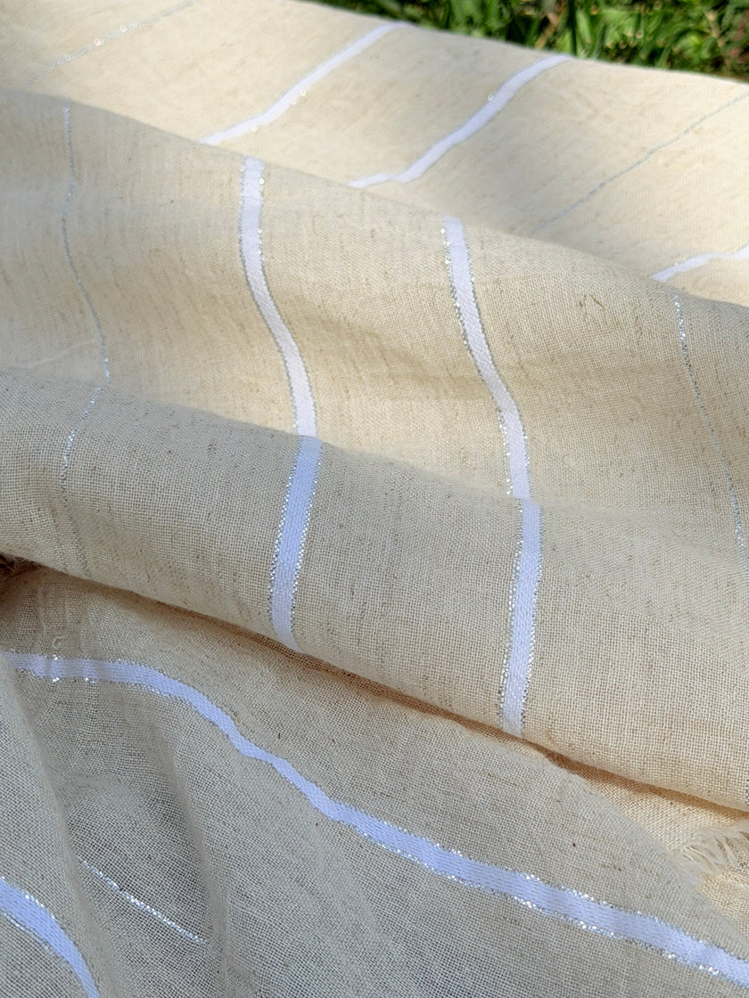 SILVER STRIPES ON LINEN