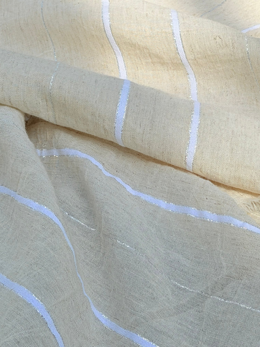 SILVER STRIPES ON LINEN