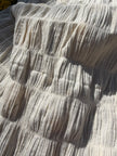 Shirred Cotton Fabric by Meter – 100% Fine Cotton, Double Layer, 110 cm Width, Natural Color