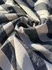 Sile Cloth Cotton Natural Fabric With Black Stripes.