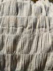 Shirred Cotton Fabric by Meter – 100% Fine Cotton, Double Layer, 110 cm Width, Natural Color