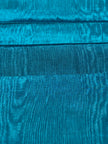 Turquoise Blue Silk Moiré Fabric 50/50 Silk Cotton | Ottoman Luxury Textile for Apparel & Interior