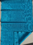 Turquoise Blue Silk Moiré Fabric 50/50 Silk Cotton | Ottoman Luxury Textile for Apparel & Interior