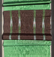 Tapisserie d'ameublement luxueuse en soie verte pour tête de lit ottomane, tissus d'intérieur pour textiles de maison : housses d'oreiller, motifs inspirés du kimono, motifs en filigrane.
