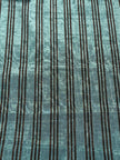 Aqua Brown Stripe Silk Moiré Fabric – 50/50 Silk Cotton Blend | Ottoman-Inspired Textile
