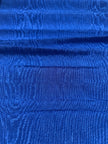 Deep Blue Silk Moiré Fabric – 50/50 Silk Cotton Blend | Ottoman-Inspired Textile