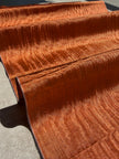 Burnt Orange Silk Moiré Fabric – 50/50 Silk Cotton Blend | Ottoman-Inspired Textile