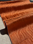Burnt Orange Silk Moiré Fabric – 50/50 Silk Cotton Blend | Ottoman-Inspired Textile