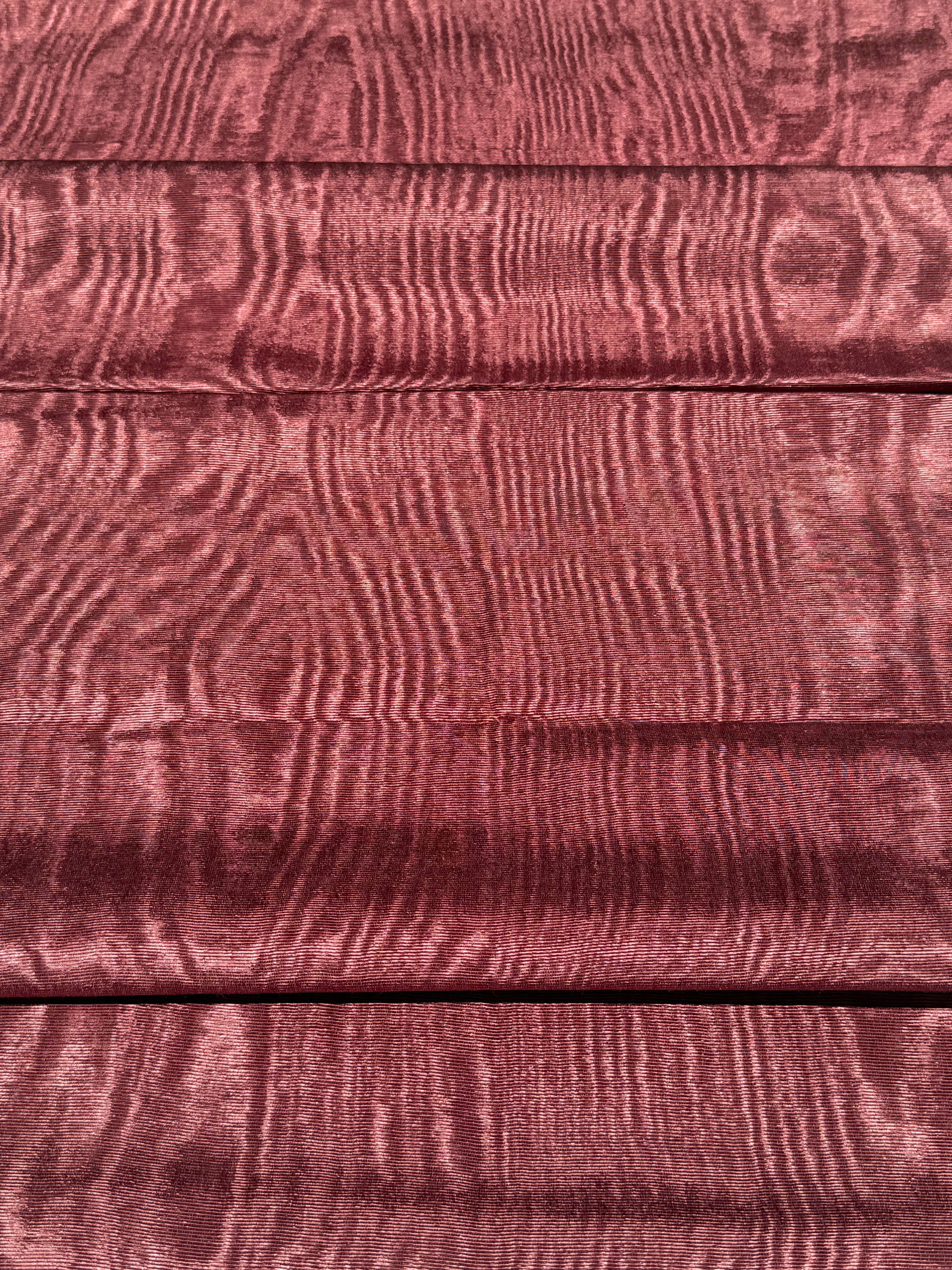 Tissu moiré de soie unique au mètre, revêtement en soie pour tête de lit ottomane, tissus d'intérieur pour textiles de maison : housses d'oreiller, motifs inspirés du kimono, motifs en filigrane