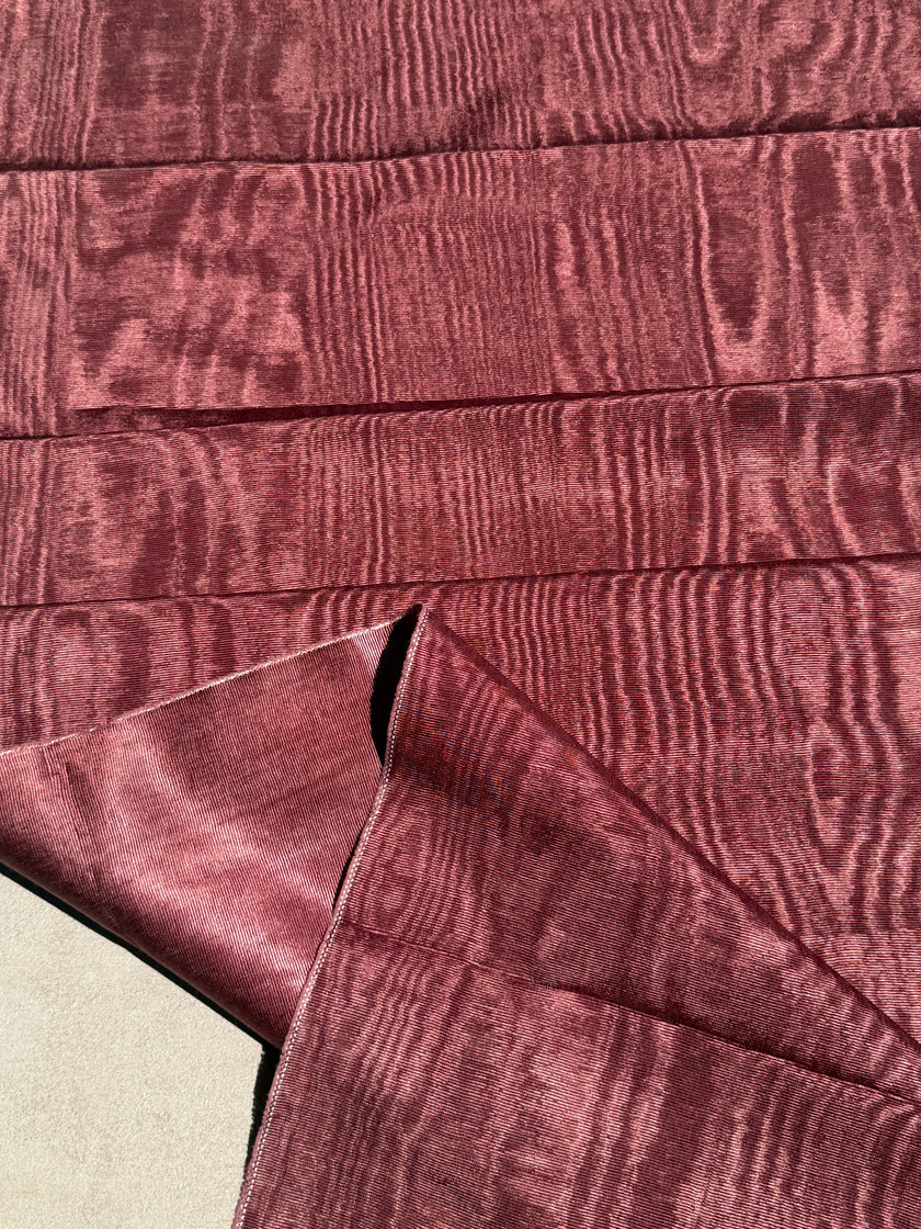 Tissu moiré de soie unique au mètre, revêtement en soie pour tête de lit ottomane, tissus d'intérieur pour textiles de maison : housses d'oreiller, motifs inspirés du kimono, motifs en filigrane