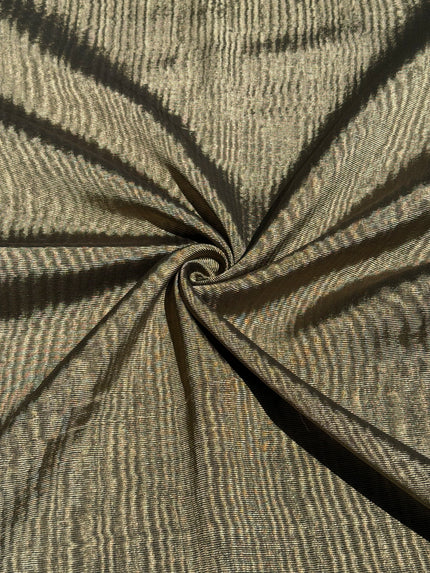 Olive Green Silk Moiré Fabric – 50/50 Silk Cotton Blend | Ottoman-Inspired Textile